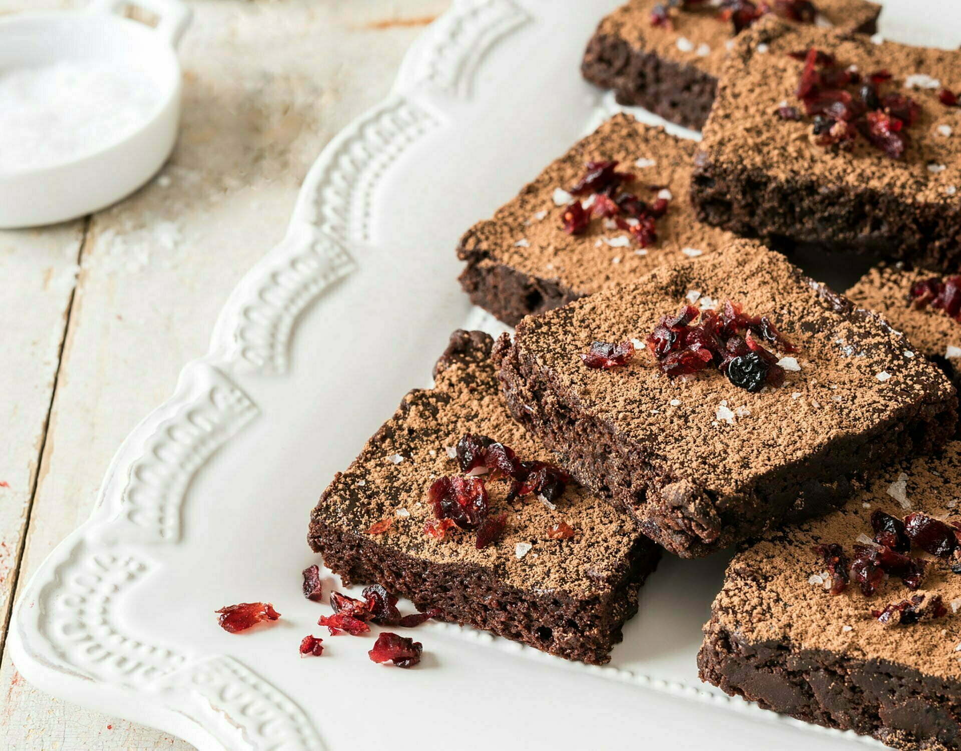 brownies caméline et canneberges
