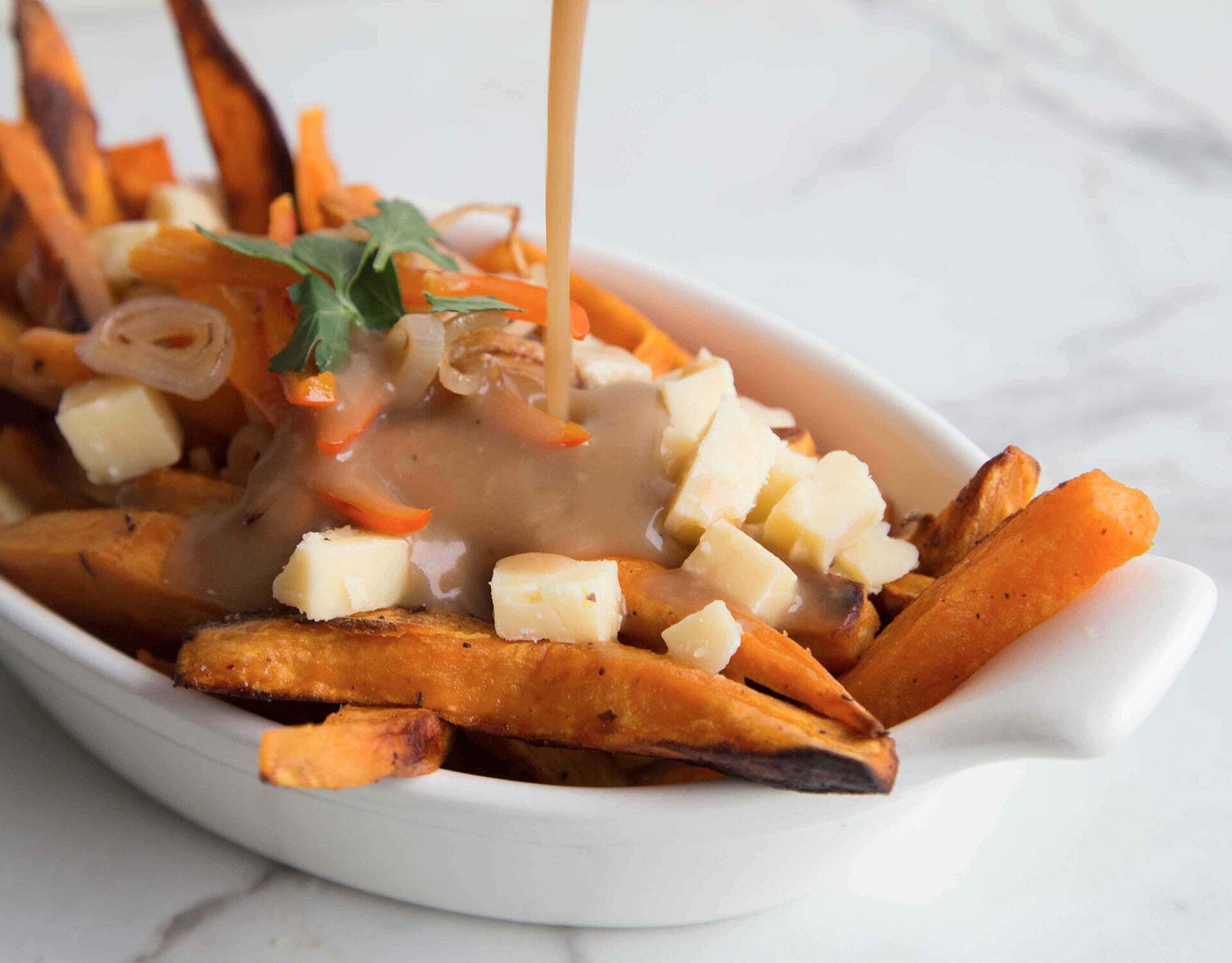 poutine patates douces et caméline
