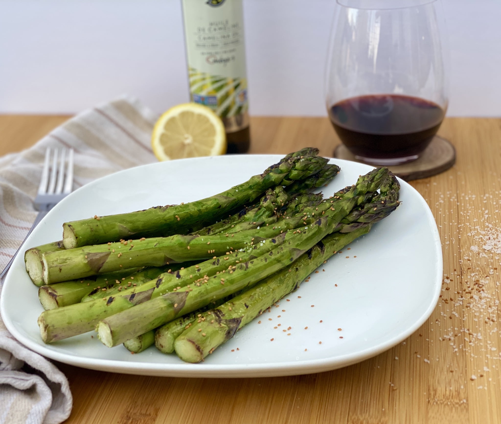 asperges grillées à la caméline