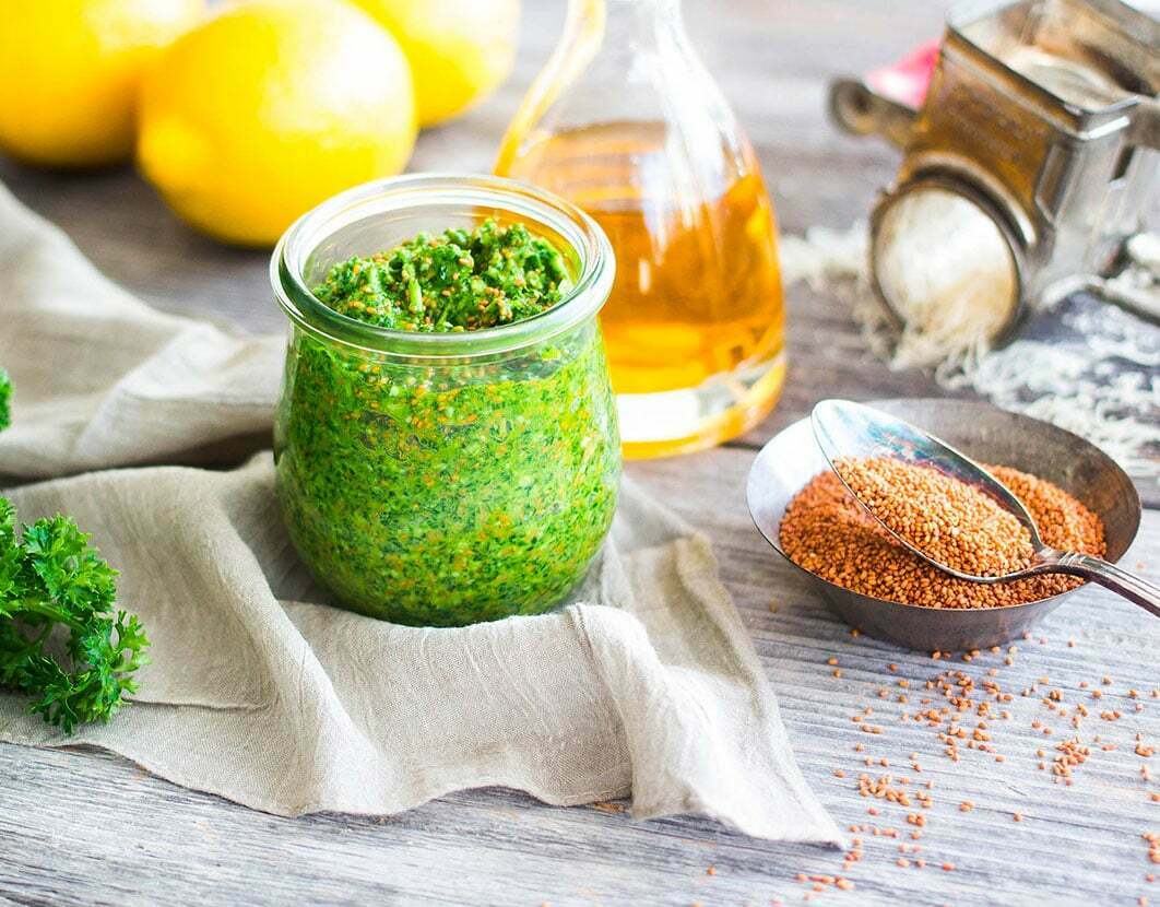 pesto persil et caméline
