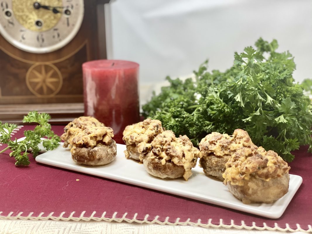 Stuffed mushrooms italian sausage cream cheese with camelina